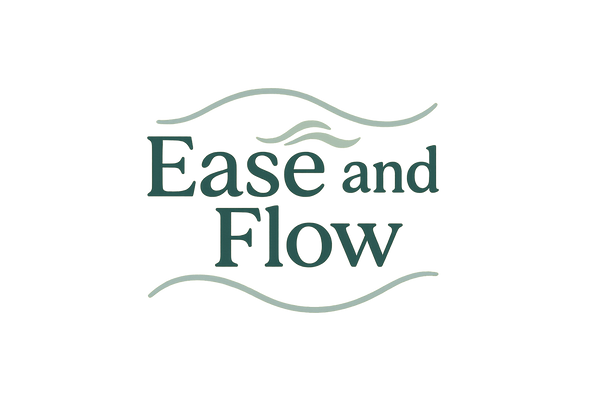 logo for my store.called ease and flow, rn im selling a posture corrector but my store is a general store that sells products to make your life easy and effortless/no tasks and just comfort
